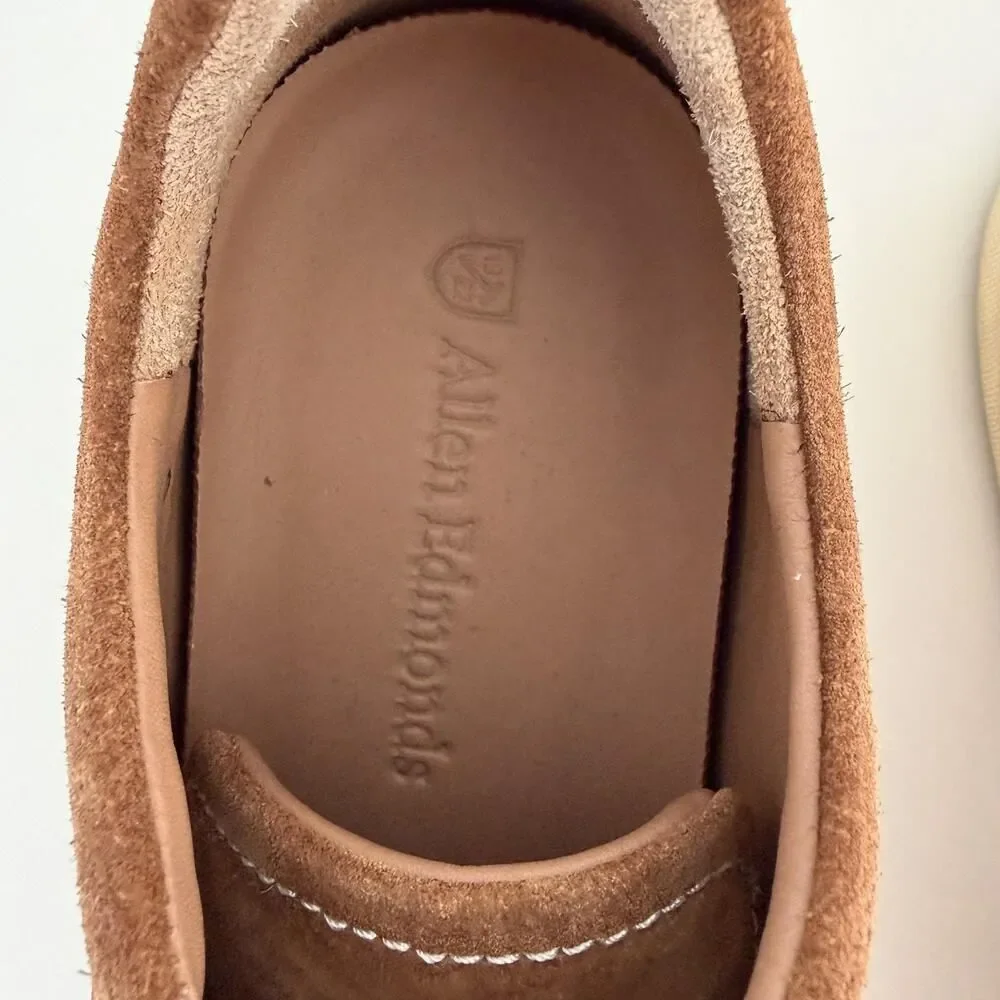 Allen Edmonds Shoes Sneakers Mens 9.5 D Brown Suede Porter Derby Lace Up Sneaker